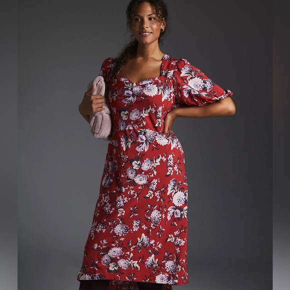 Anthropologie Maeve Puff-Sleeve Dress - Picture 6 of 16